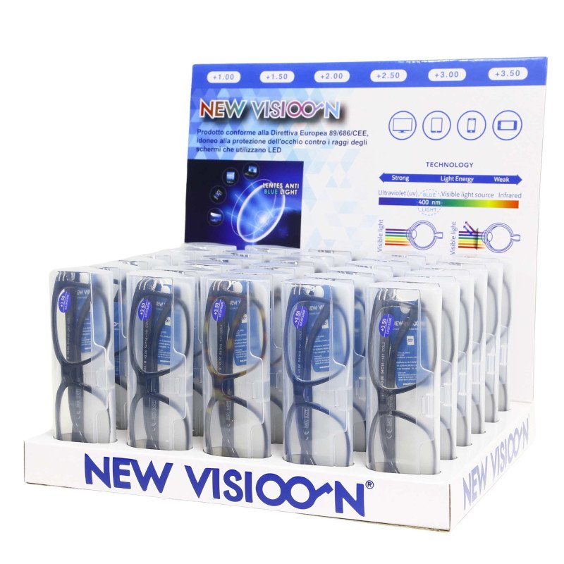 Espositore da Banco per occhiali da lettura - Anti luce blu - ESP4622C-B - 30pezzi