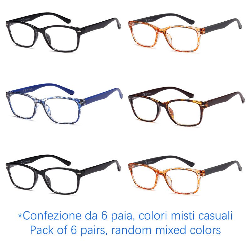Reading glasses - Two-tone Frame - NV0121 - Wholesale Pack of 6