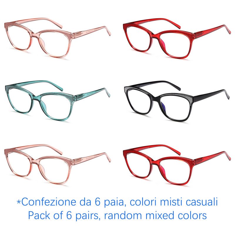 Reading glasses - Blue Light Blocking - NV1157-B - Wholesale Pack of 6