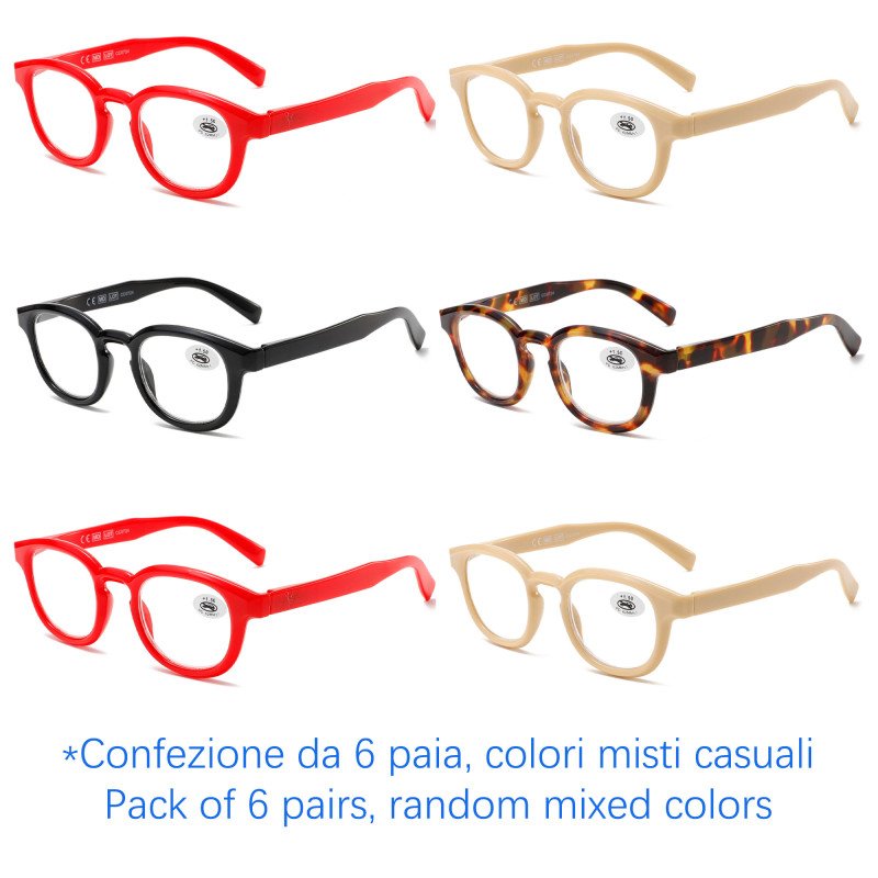 Reading glasses - Blue Light Blocking - NV1591-B - Wholesale Pack of 6