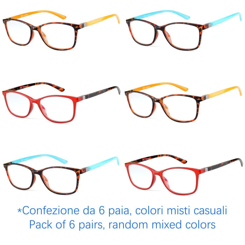 Reading glasses - Frame TR90 - Anti-reflective - NV4806-A - Wholesale Pack of 6