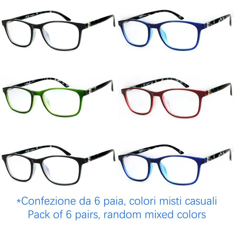 Reading glasses - Anti-reflective - Resin PC - NV5100-A - Wholesale Pack of 6