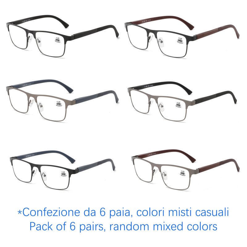 Reading glasses - Metal Frame - NV6480 - Wholesale Pack of 6