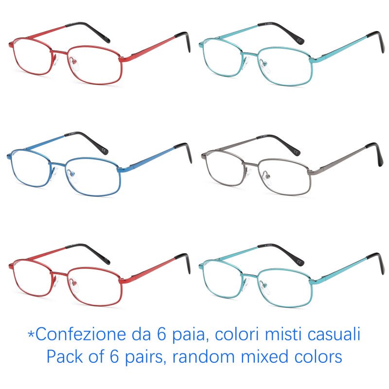 Reading glasses - Metal Frame - NV7242 - Wholesale Pack of 6