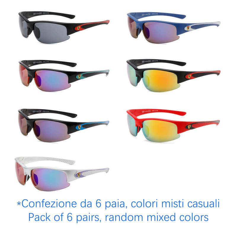 Sunglasses - protection 100% UV - N-1130A - Wholesale Pack of 6 Sunglasses - protection 100% UV - N-1130A - Wholesale Pack of 6