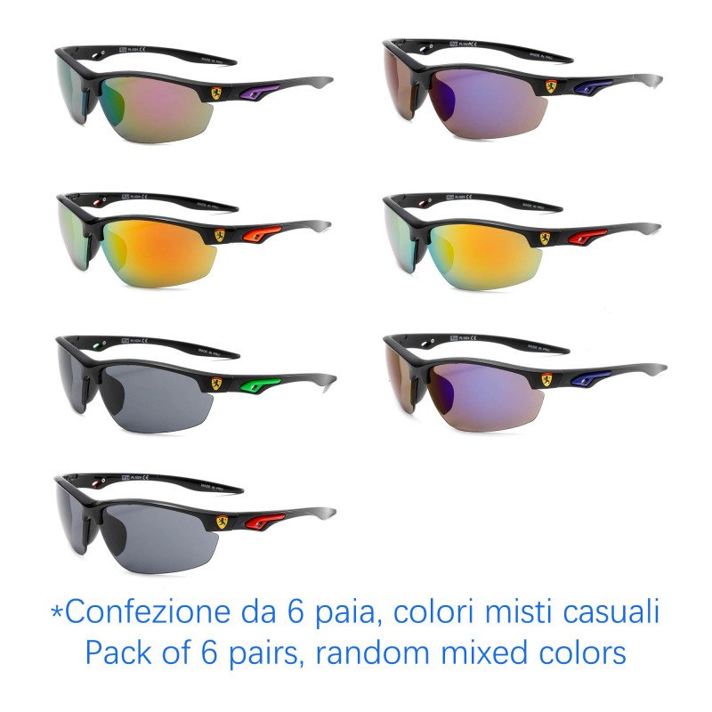 Sunglasses - protection 100% UV - N-1131 - Wholesale Pack of 6 Sunglasses - protection 100% UV - N-1131 - Wholesale Pack of 6