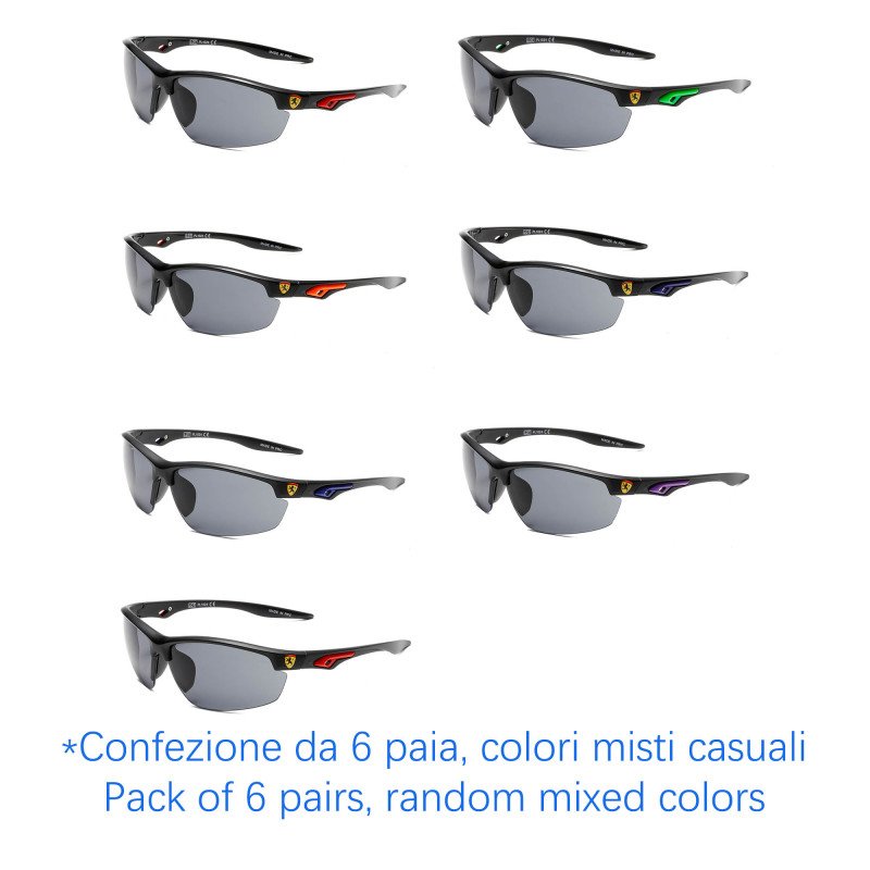 Sunglasses - protection 100% UV - N-1131A - Wholesale Pack of 6 Sunglasses - protection 100% UV - N-1131A - Wholesale Pack of 6