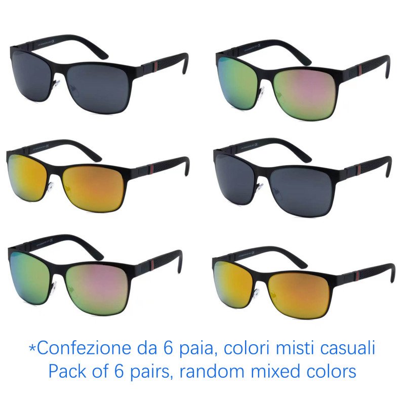 Sunglasses - protection 100% UV - N-1206C - Wholesale Pack of 6