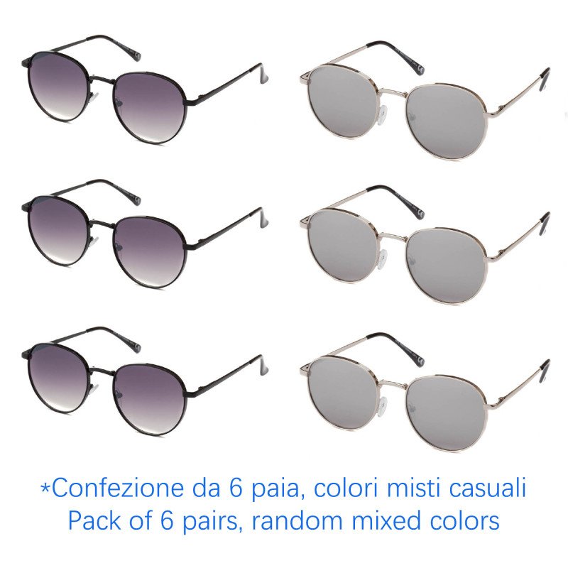 Sunglasses - protection 100% UV - N-1216A - Wholesale Pack of 6