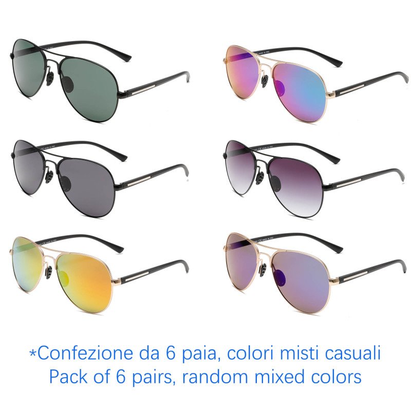 Sunglasses - protection 100% UV - N-1229 - Wholesale Pack of 6