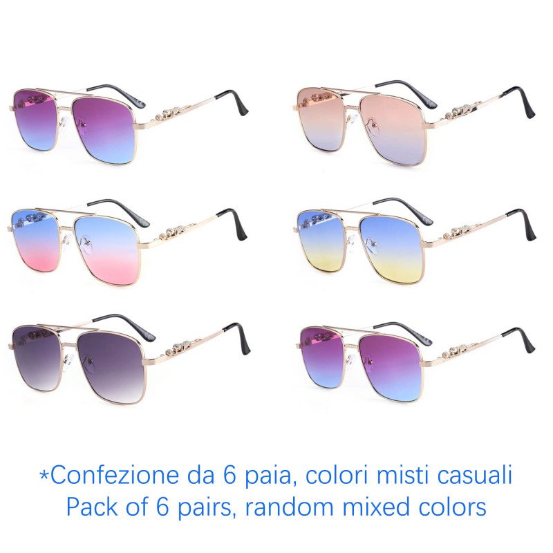 Sunglasses - protection 100% UV - N-1237 - Wholesale Pack of 6