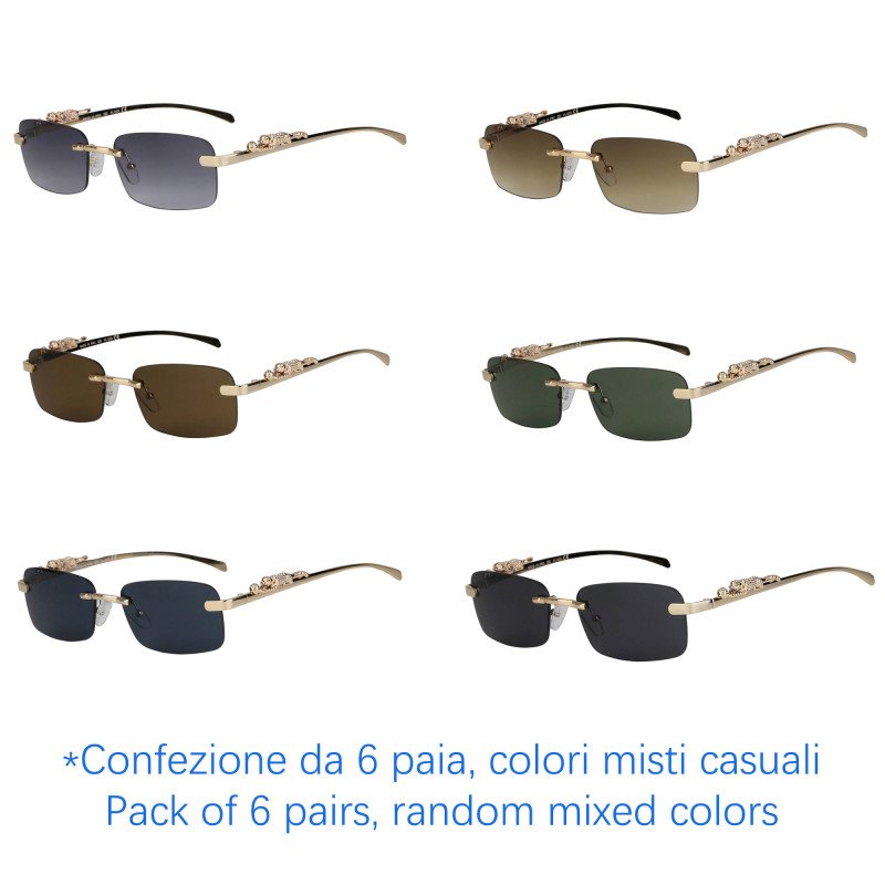 Sunglasses - protection 100% UV - N-1243B - Wholesale Pack of 6