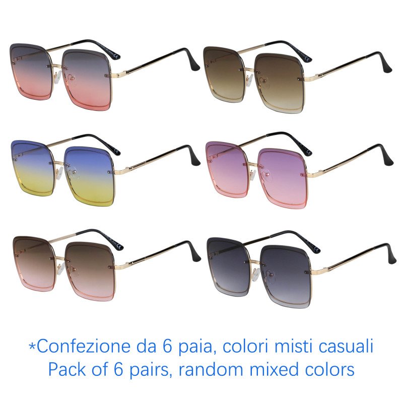 Sunglasses - protection 100% UV - N-1244 - Wholesale Pack of 6