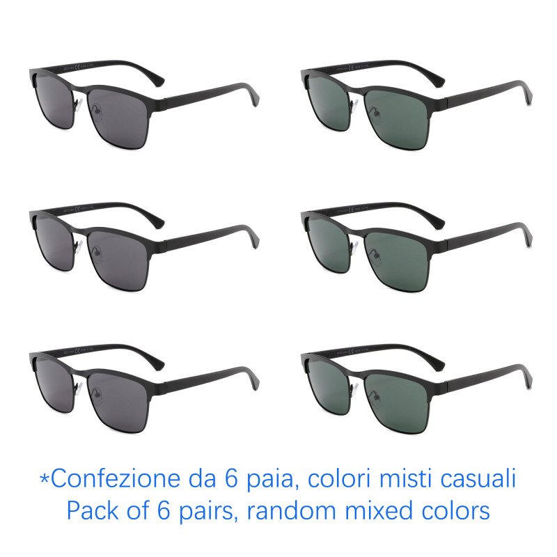 Sunglasses - protection 100% UV - N-1266 - Wholesale Pack of 6 Sunglasses - protection 100% UV - N-1266 - Wholesale Pack of 6