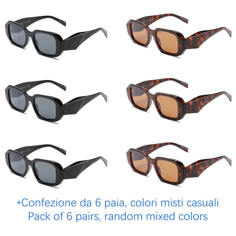 Occhiali da sole - protezione 100% UV400 - N-2351A - Confezione da 6 Paia