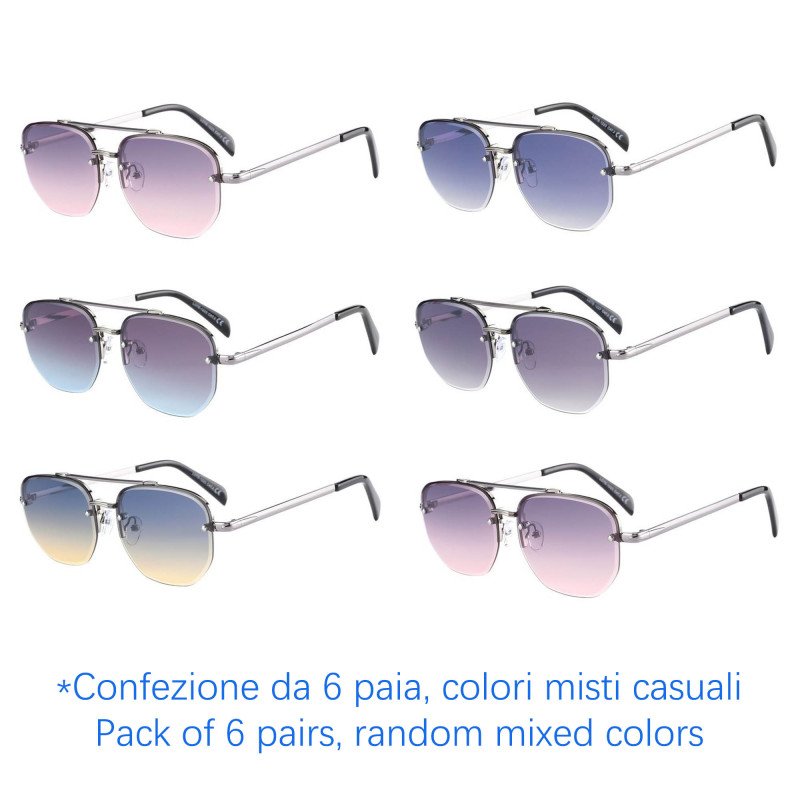 Occhiali da sole - protezione 100% UV400 - N-2377 - Confezione da 6 Paia