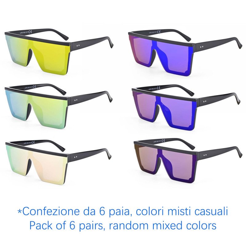 Sunglasses - protection 100% UV - N-2407A - Wholesale Pack of 6 Sunglasses - protection 100% UV - N-2407A - Wholesale Pack of 6