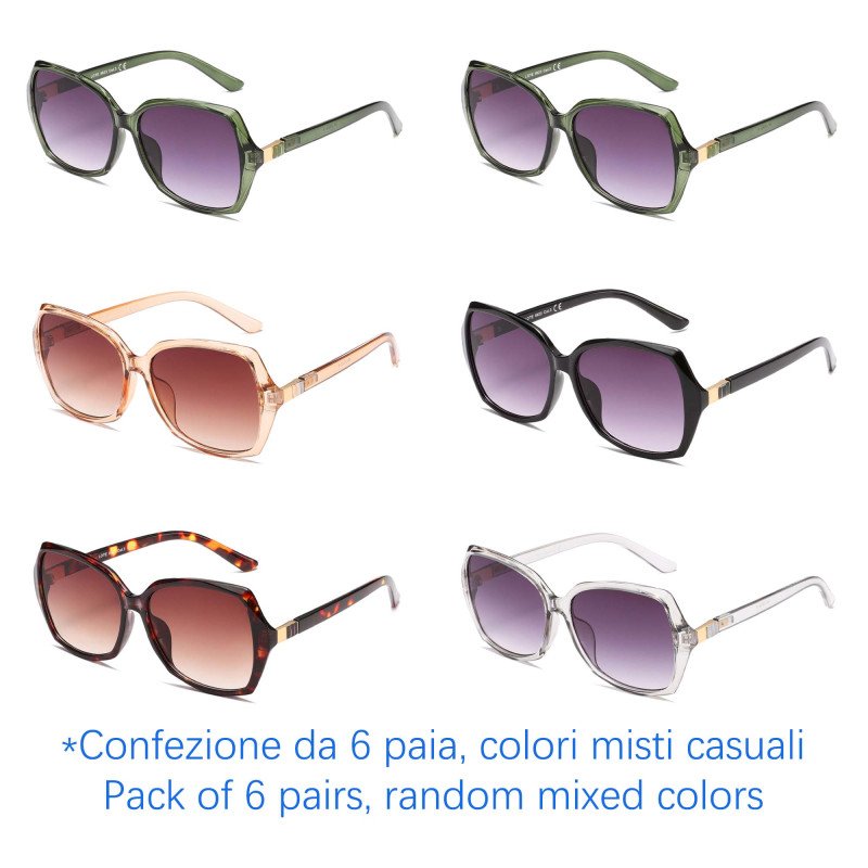 Sunglasses - protection 100% UV - N-2592A - Wholesale Pack of 6
