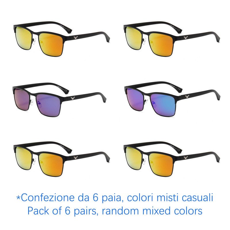 Occhiali da sole - protezione 100% UV400 - N-2663A - Confezione da 6 Paia Occhiali da sole - protezione 100% UV400 - N-2663A - Confezione da 6 Paia