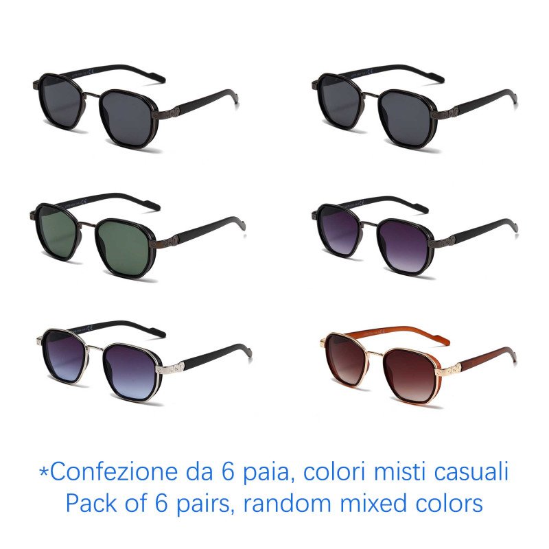 Occhiali da sole - protezione 100% UV400 - N-2668 - Confezione da 6 Paia Occhiali da sole - protezione 100% UV400 - N-2668 - Confezione da 6 Paia