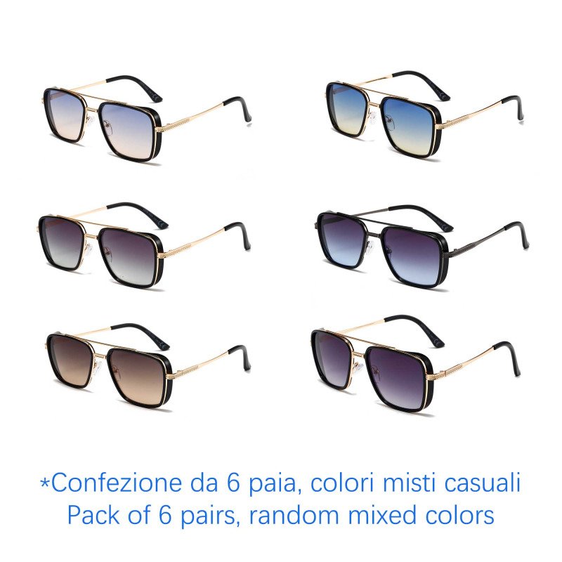 Sunglasses - protection 100% UV - N-2669 - Wholesale Pack of 6 Sunglasses - protection 100% UV - N-2669 - Wholesale Pack of 6