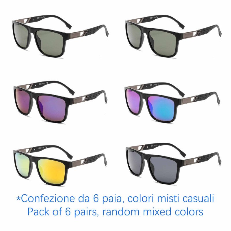 Occhiali da sole - protezione 100% UV400 - N-2698A - Confezione da 6 Paia Occhiali da sole - protezione 100% UV400 - N-2698A - Confezione da 6 Paia