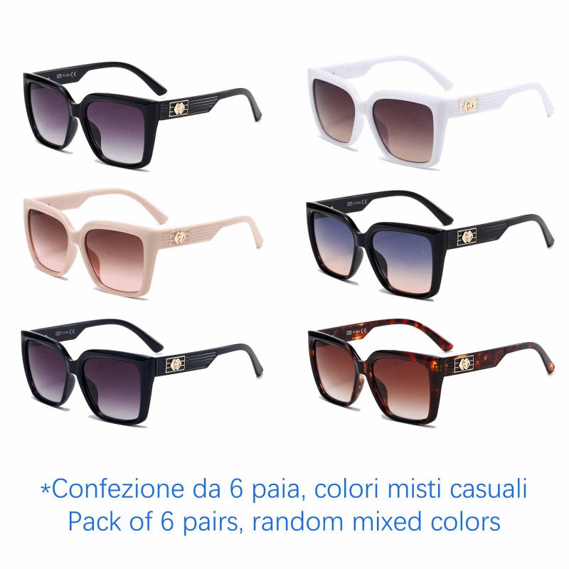 Sunglasses - protection 100% UV - N-3608 - Wholesale Pack of 6