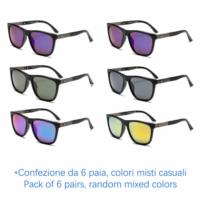 Occhiali da sole - protezione 100% UV400 - N-3613A - Confezione da 6 Paia Occhiali da sole - protezione 100% UV400 - N-3613A - Confezione da 6 Paia