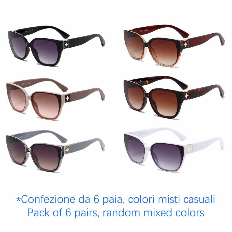 Occhiali da sole - protezione 100% UV400 - N-3619 - Confezione da 6 Paia Occhiali da sole - protezione 100% UV400 - N-3619 - Confezione da 6 Paia