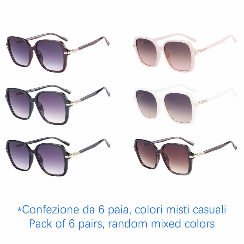 Occhiali da sole - protezione 100% UV400 - N-3817 - Confezione da 6 Paia Occhiali da sole - protezione 100% UV400 - N-3817 - Confezione da 6 Paia