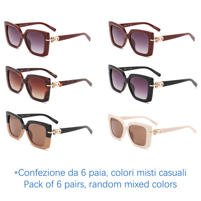 Occhiali da sole - protezione 100% UV400 - N-3838 - Confezione da 6 Paia Occhiali da sole - protezione 100% UV400 - N-3838 - Confezione da 6 Paia