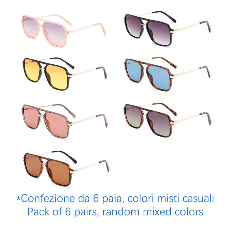 Occhiali da sole - protezione 100% UV400 - N-3845 - Confezione da 6 Paia Occhiali da sole - protezione 100% UV400 - N-3845 - Confezione da 6 Paia