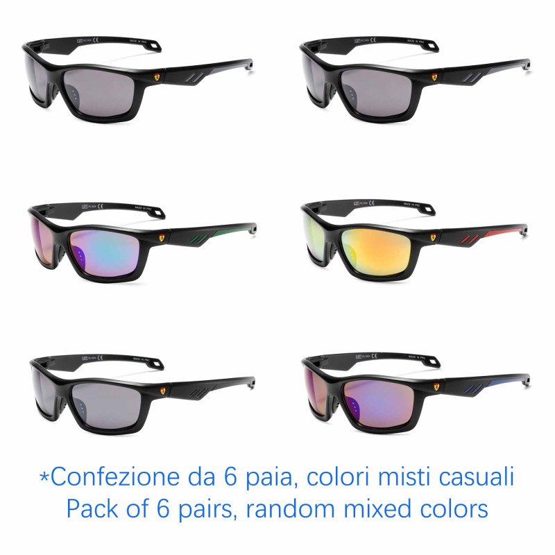 Occhiali da sole - Sportivi - N-4270A - Confezione da 6 Paia Occhiali da sole - Sportivi - N-4270A - Confezione da 6 Paia