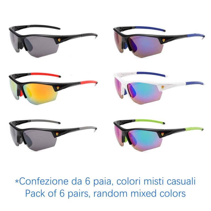Occhiali da sole - Sportivi - N-4273A - Confezione da 6 Paia Occhiali da sole - Sportivi - N-4273A - Confezione da 6 Paia