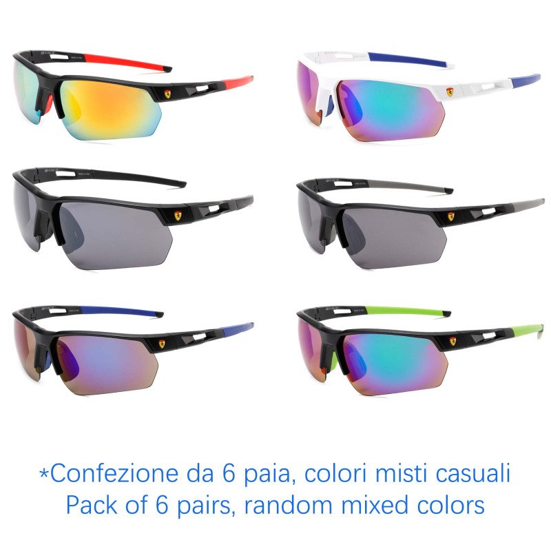 Occhiali da sole - Sportivi - N-4274A - Confezione da 6 Paia Occhiali da sole - Sportivi - N-4274A - Confezione da 6 Paia