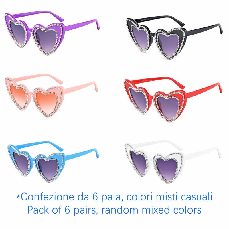 Occhiali da sole - protezione 100% UV400 - N-460 - Confezione da 6 Paia Occhiali da sole - protezione 100% UV400 - N-460 - Confezione da 6 Paia