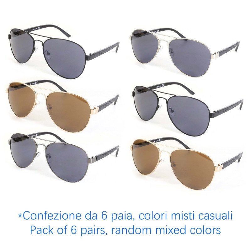 Occhiali da sole - protezione 100% UV400 - N-531 - Confezione da 6 Paia Occhiali da sole - protezione 100% UV400 - N-531 - Confezione da 6 Paia