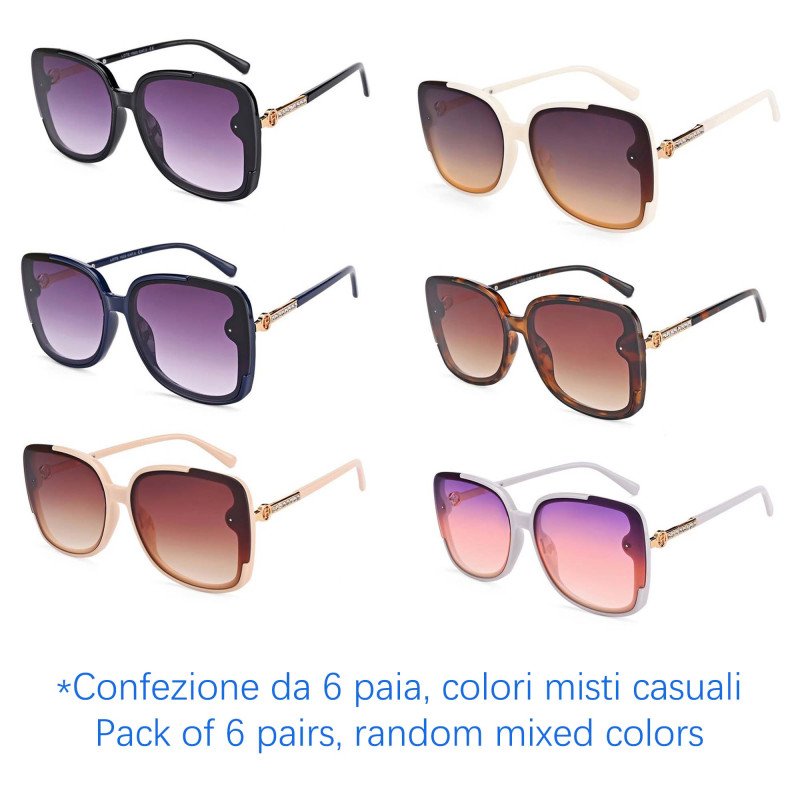 Occhiali da sole - protezione 100% UV400 - N-544 - Confezione da 6 Paia Occhiali da sole - protezione 100% UV400 - N-544 - Confezione da 6 Paia