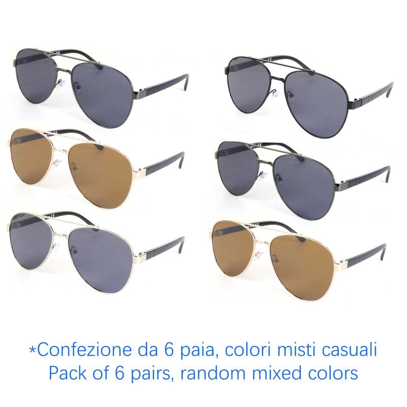 Occhiali da sole - protezione 100% UV400 - N-548 - Confezione da 6 Paia Occhiali da sole - protezione 100% UV400 - N-548 - Confezione da 6 Paia