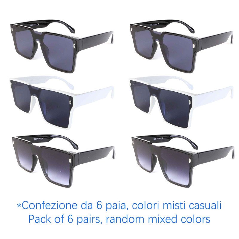 Sunglasses - protection 100% UV - N-644 - Wholesale Pack of 6 Sunglasses - protection 100% UV - N-644 - Wholesale Pack of 6