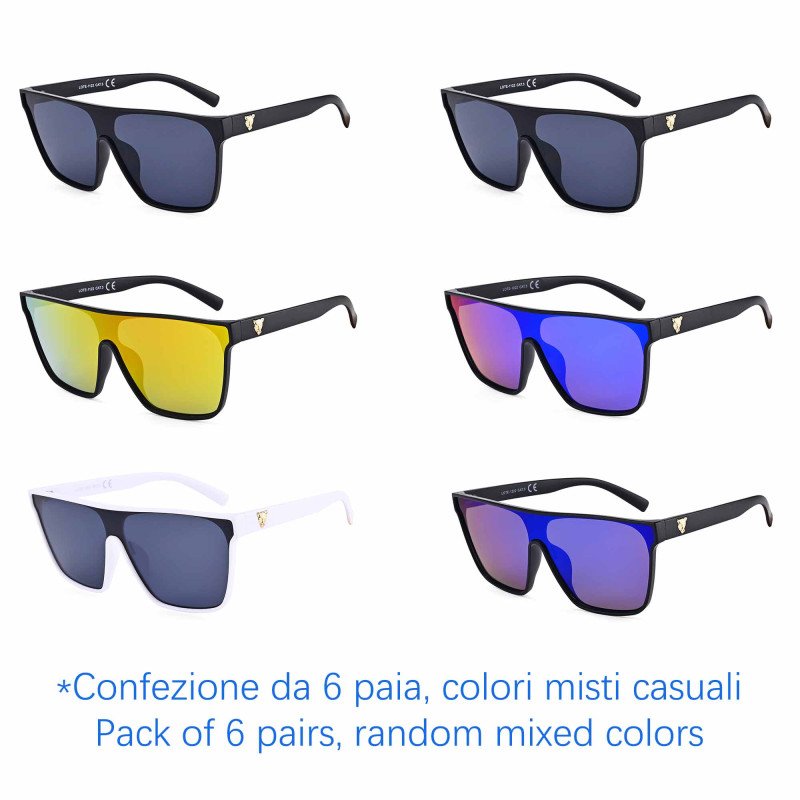Occhiali da sole - protezione 100% UV400 - N-651 - Confezione da 6 Paia Occhiali da sole - protezione 100% UV400 - N-651 - Confezione da 6 Paia