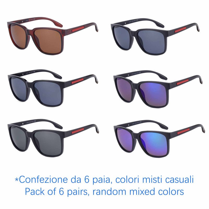 Occhiali da sole - protezione 100% UV400 - N-710 - Confezione da 6 Paia Occhiali da sole - protezione 100% UV400 - N-710 - Confezione da 6 Paia