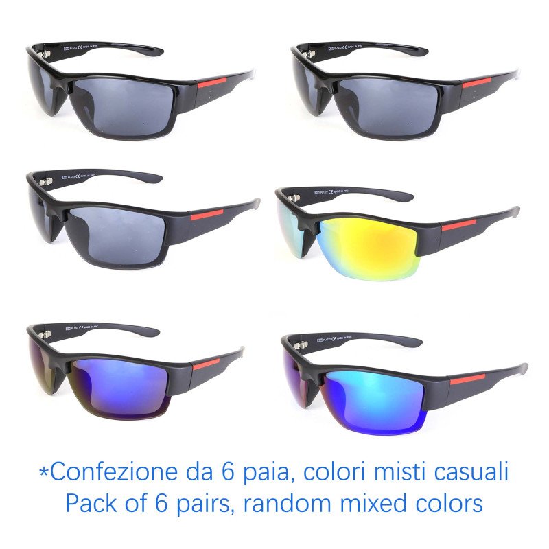 Occhiali da sole - Sportivi - N-741 - Confezione da 6 Paia Occhiali da sole - Sportivi - N-741 - Confezione da 6 Paia