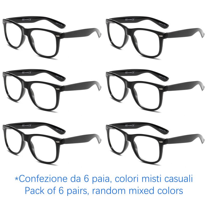 Occhiali da sole - protezione 100% UV400 - T9002 - Confezione da 6 Paia Occhiali da sole - protezione 100% UV400 - T9002 - Confezione da 6 Paia